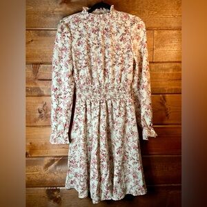 Chic Long Sleeve Floral Dress